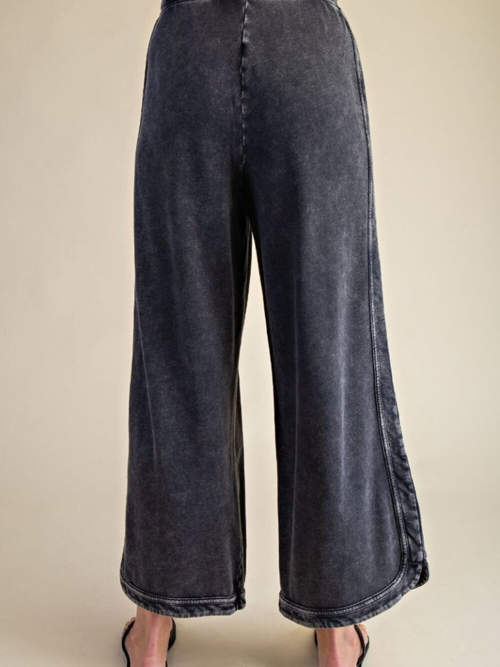 THREE BIRD NEST MINERAL WASHED TERRY KNIT PANTS 100% COTTON - Picture 4 of 4